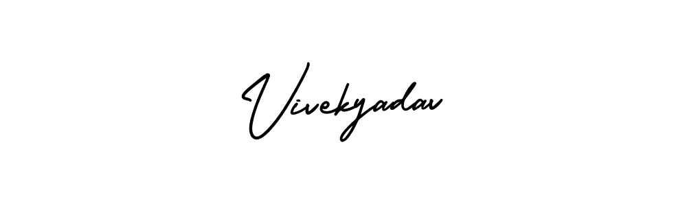 Vivekyadav stylish signature style. Best Handwritten Sign (AmerikaSignatureDemo-Regular) for my name. Handwritten Signature Collection Ideas for my name Vivekyadav. Vivekyadav signature style 3 images and pictures png