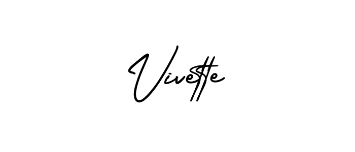 How to make Vivette signature? AmerikaSignatureDemo-Regular is a professional autograph style. Create handwritten signature for Vivette name. Vivette signature style 3 images and pictures png