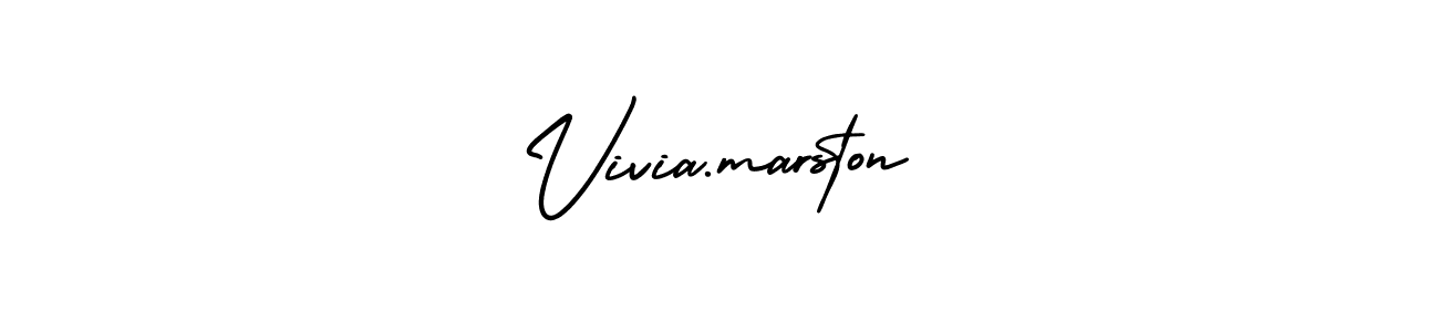 Design your own signature with our free online signature maker. With this signature software, you can create a handwritten (AmerikaSignatureDemo-Regular) signature for name Vivia.marston. Vivia.marston signature style 3 images and pictures png