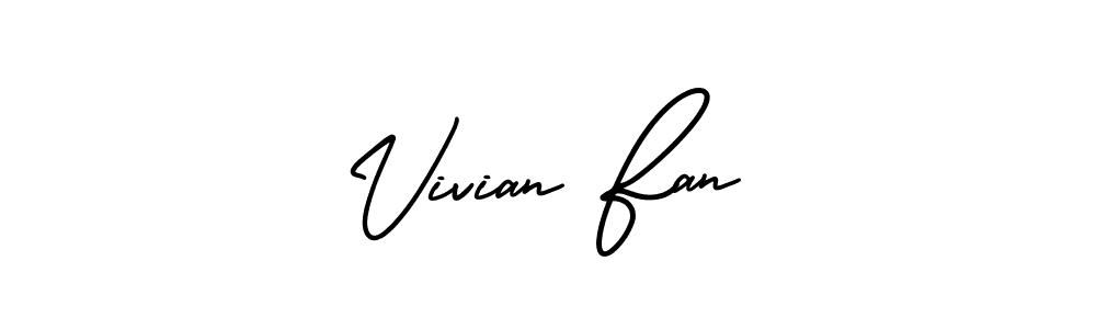 This is the best signature style for the Vivian Fan name. Also you like these signature font (AmerikaSignatureDemo-Regular). Mix name signature. Vivian Fan signature style 3 images and pictures png