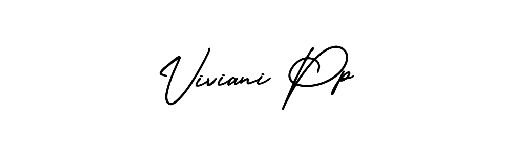 You should practise on your own different ways (AmerikaSignatureDemo-Regular) to write your name (Viviani Pp) in signature. don't let someone else do it for you. Viviani Pp signature style 3 images and pictures png