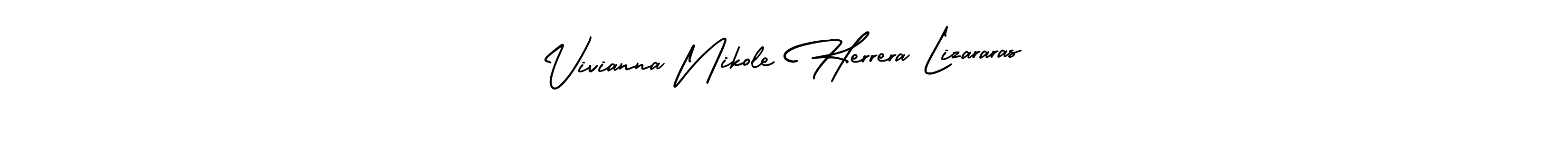 Create a beautiful signature design for name Vivianna Nikole Herrera Lizararas. With this signature (AmerikaSignatureDemo-Regular) fonts, you can make a handwritten signature for free. Vivianna Nikole Herrera Lizararas signature style 3 images and pictures png