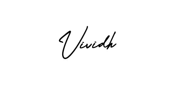 How to make Vividh signature? AmerikaSignatureDemo-Regular is a professional autograph style. Create handwritten signature for Vividh name. Vividh signature style 3 images and pictures png