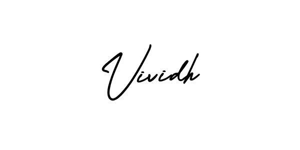 How to make Vividh signature? AmerikaSignatureDemo-Regular is a professional autograph style. Create handwritten signature for Vividh name. Vividh signature style 3 images and pictures png