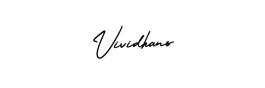 How to Draw Vividhans signature style? AmerikaSignatureDemo-Regular is a latest design signature styles for name Vividhans. Vividhans signature style 3 images and pictures png