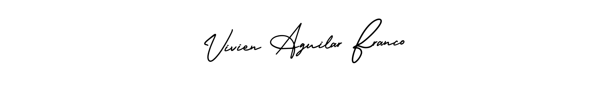 Also You can easily find your signature by using the search form. We will create Vivien Aguilar Franco name handwritten signature images for you free of cost using AmerikaSignatureDemo-Regular sign style. Vivien Aguilar Franco signature style 3 images and pictures png