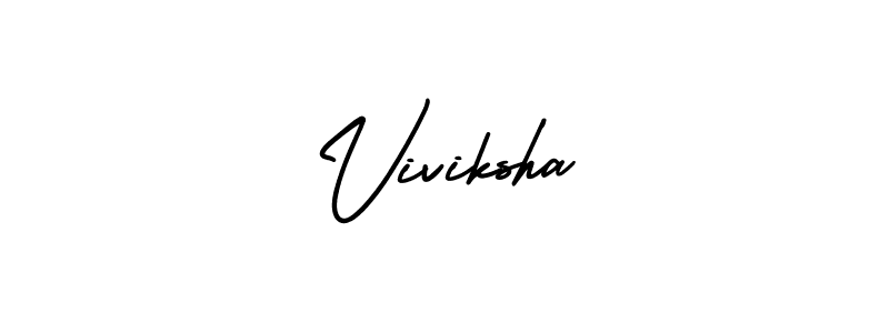 How to make Viviksha signature? AmerikaSignatureDemo-Regular is a professional autograph style. Create handwritten signature for Viviksha name. Viviksha signature style 3 images and pictures png