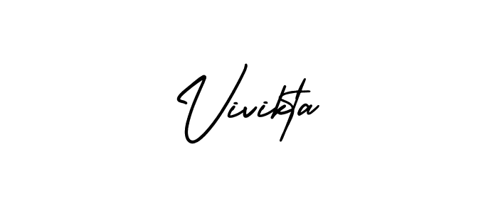 Create a beautiful signature design for name Vivikta. With this signature (AmerikaSignatureDemo-Regular) fonts, you can make a handwritten signature for free. Vivikta signature style 3 images and pictures png