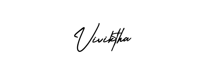 Create a beautiful signature design for name Viviktha. With this signature (AmerikaSignatureDemo-Regular) fonts, you can make a handwritten signature for free. Viviktha signature style 3 images and pictures png