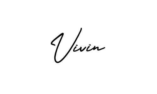 AmerikaSignatureDemo-Regular is a professional signature style that is perfect for those who want to add a touch of class to their signature. It is also a great choice for those who want to make their signature more unique. Get Vivin name to fancy signature for free. Vivin signature style 3 images and pictures png
