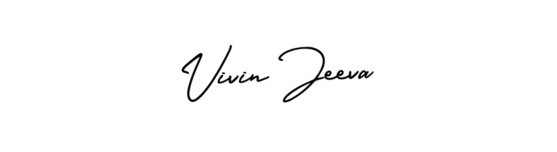 Design your own signature with our free online signature maker. With this signature software, you can create a handwritten (AmerikaSignatureDemo-Regular) signature for name Vivin Jeeva. Vivin Jeeva signature style 3 images and pictures png