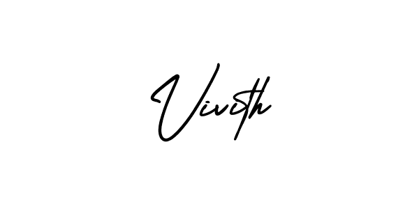 How to make Vivith signature? AmerikaSignatureDemo-Regular is a professional autograph style. Create handwritten signature for Vivith name. Vivith signature style 3 images and pictures png