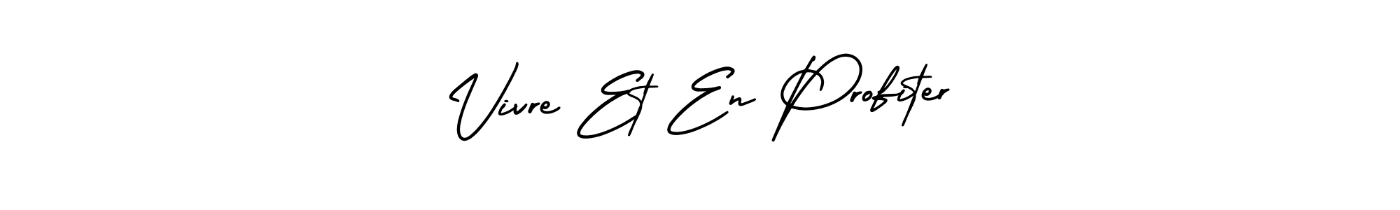 Vivre Et En Profiter stylish signature style. Best Handwritten Sign (AmerikaSignatureDemo-Regular) for my name. Handwritten Signature Collection Ideas for my name Vivre Et En Profiter. Vivre Et En Profiter signature style 3 images and pictures png