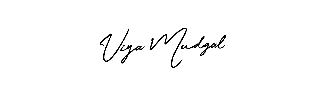 How to Draw Viya Mudgal signature style? AmerikaSignatureDemo-Regular is a latest design signature styles for name Viya Mudgal. Viya Mudgal signature style 3 images and pictures png