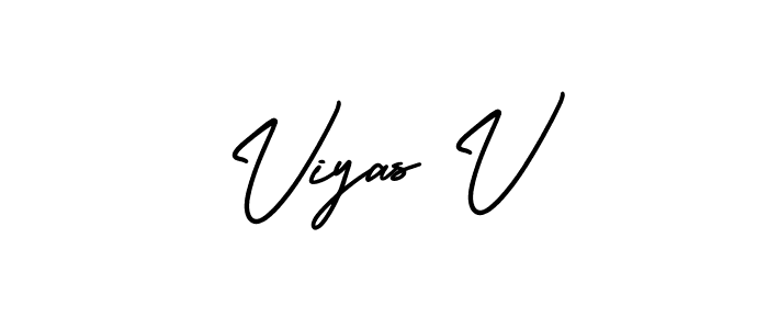 if you are searching for the best signature style for your name Viyas V. so please give up your signature search. here we have designed multiple signature styles  using AmerikaSignatureDemo-Regular. Viyas V signature style 3 images and pictures png