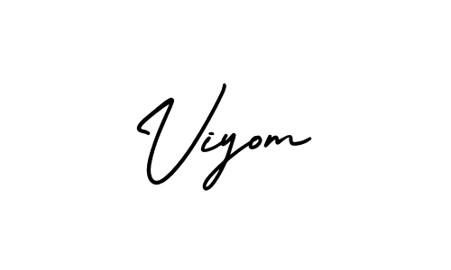 Also we have Viyom name is the best signature style. Create professional handwritten signature collection using AmerikaSignatureDemo-Regular autograph style. Viyom signature style 3 images and pictures png