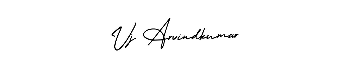 You should practise on your own different ways (AmerikaSignatureDemo-Regular) to write your name (Vj Arvindkumar) in signature. don't let someone else do it for you. Vj Arvindkumar signature style 3 images and pictures png