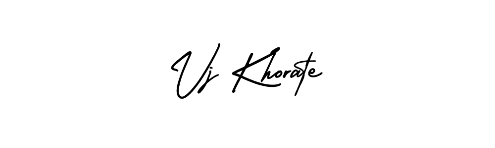 How to make Vj Khorate name signature. Use AmerikaSignatureDemo-Regular style for creating short signs online. This is the latest handwritten sign. Vj Khorate signature style 3 images and pictures png