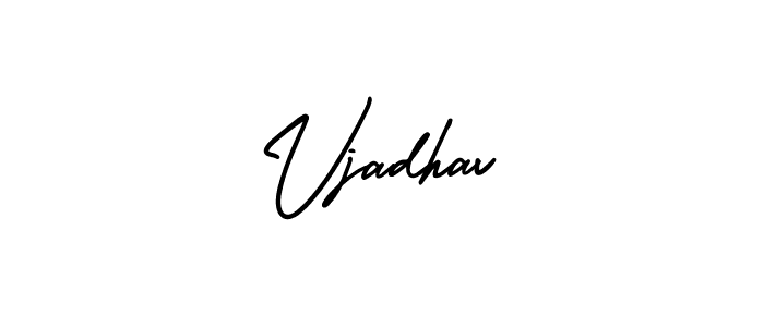 AmerikaSignatureDemo-Regular is a professional signature style that is perfect for those who want to add a touch of class to their signature. It is also a great choice for those who want to make their signature more unique. Get Vjadhav name to fancy signature for free. Vjadhav signature style 3 images and pictures png
