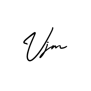 The best way (AmerikaSignatureDemo-Regular) to make a short signature is to pick only two or three words in your name. The name Vjm include a total of six letters. For converting this name. Vjm signature style 3 images and pictures png