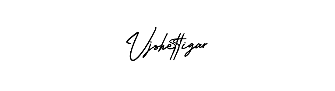 The best way (AmerikaSignatureDemo-Regular) to make a short signature is to pick only two or three words in your name. The name Vjshettigar include a total of six letters. For converting this name. Vjshettigar signature style 3 images and pictures png