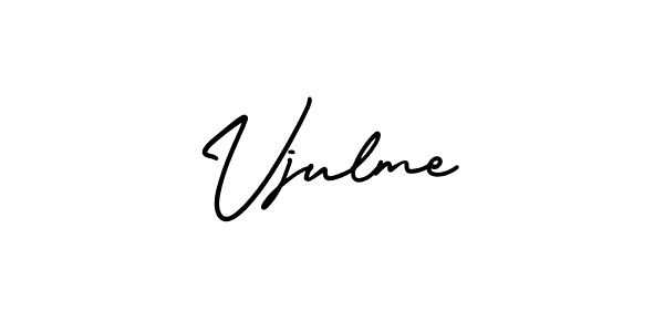 You should practise on your own different ways (AmerikaSignatureDemo-Regular) to write your name (Vjulme) in signature. don't let someone else do it for you. Vjulme signature style 3 images and pictures png