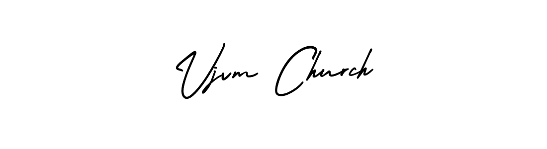 You should practise on your own different ways (AmerikaSignatureDemo-Regular) to write your name (Vjvm Church) in signature. don't let someone else do it for you. Vjvm Church signature style 3 images and pictures png