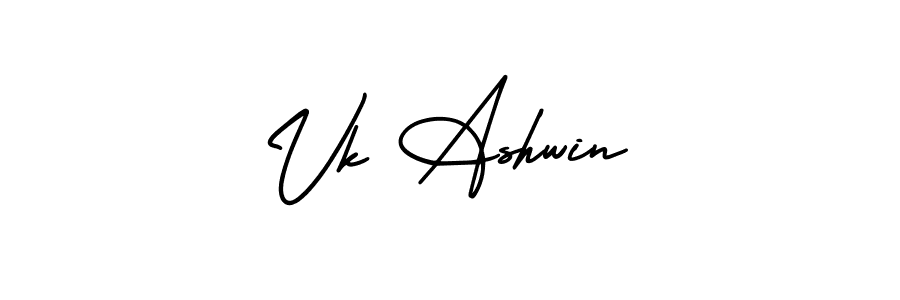 Create a beautiful signature design for name Vk Ashwin. With this signature (AmerikaSignatureDemo-Regular) fonts, you can make a handwritten signature for free. Vk Ashwin signature style 3 images and pictures png