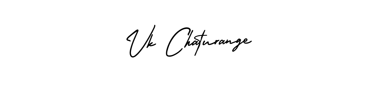 Design your own signature with our free online signature maker. With this signature software, you can create a handwritten (AmerikaSignatureDemo-Regular) signature for name Vk Chaturange. Vk Chaturange signature style 3 images and pictures png