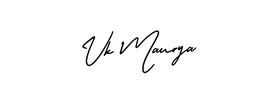 Make a beautiful signature design for name Vk Maurya. With this signature (AmerikaSignatureDemo-Regular) style, you can create a handwritten signature for free. Vk Maurya signature style 3 images and pictures png