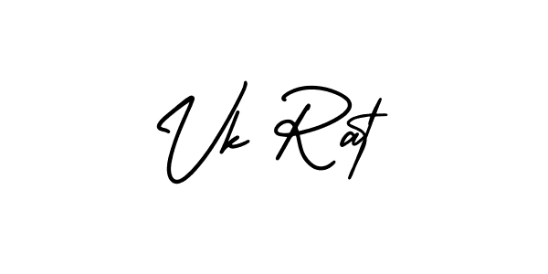 How to make Vk Rat name signature. Use AmerikaSignatureDemo-Regular style for creating short signs online. This is the latest handwritten sign. Vk Rat signature style 3 images and pictures png