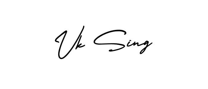 Create a beautiful signature design for name Vk Sing. With this signature (AmerikaSignatureDemo-Regular) fonts, you can make a handwritten signature for free. Vk Sing signature style 3 images and pictures png