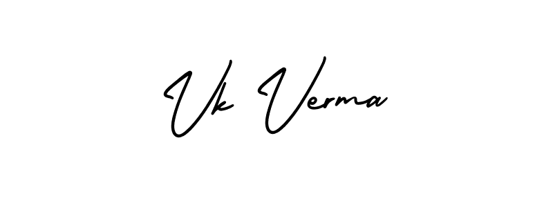 How to make Vk Verma name signature. Use AmerikaSignatureDemo-Regular style for creating short signs online. This is the latest handwritten sign. Vk Verma signature style 3 images and pictures png