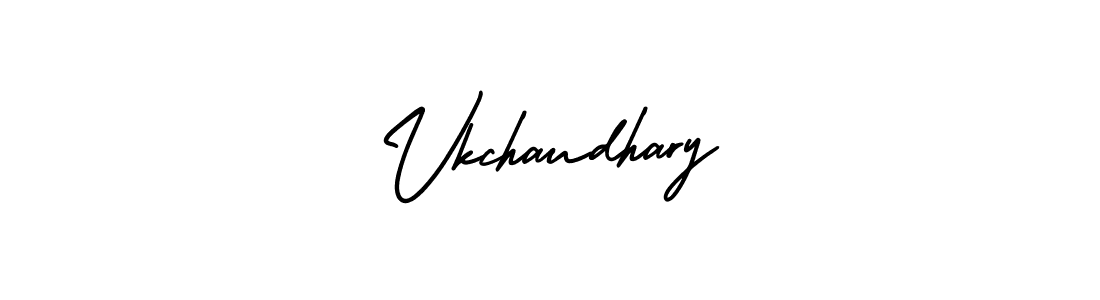How to make Vkchaudhary name signature. Use AmerikaSignatureDemo-Regular style for creating short signs online. This is the latest handwritten sign. Vkchaudhary signature style 3 images and pictures png