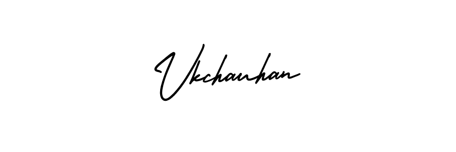 How to Draw Vkchauhan signature style? AmerikaSignatureDemo-Regular is a latest design signature styles for name Vkchauhan. Vkchauhan signature style 3 images and pictures png