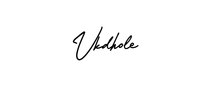 Use a signature maker to create a handwritten signature online. With this signature software, you can design (AmerikaSignatureDemo-Regular) your own signature for name Vkdhole. Vkdhole signature style 3 images and pictures png