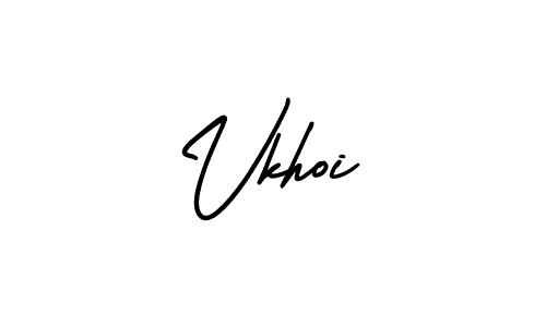The best way (AmerikaSignatureDemo-Regular) to make a short signature is to pick only two or three words in your name. The name Vkhoi include a total of six letters. For converting this name. Vkhoi signature style 3 images and pictures png