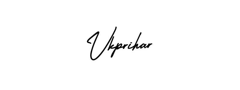 You should practise on your own different ways (AmerikaSignatureDemo-Regular) to write your name (Vkprihar) in signature. don't let someone else do it for you. Vkprihar signature style 3 images and pictures png