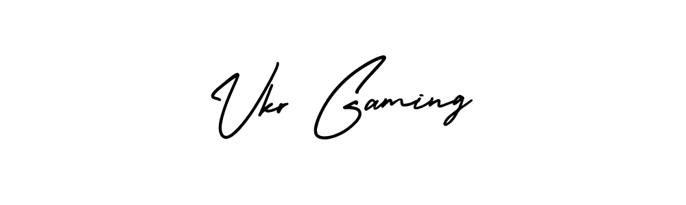 Make a beautiful signature design for name Vkr Gaming. Use this online signature maker to create a handwritten signature for free. Vkr Gaming signature style 3 images and pictures png