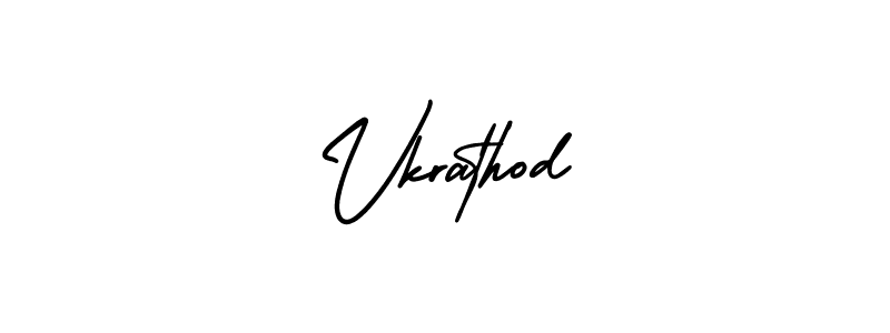 It looks lik you need a new signature style for name Vkrathod. Design unique handwritten (AmerikaSignatureDemo-Regular) signature with our free signature maker in just a few clicks. Vkrathod signature style 3 images and pictures png