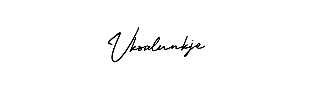 Use a signature maker to create a handwritten signature online. With this signature software, you can design (AmerikaSignatureDemo-Regular) your own signature for name Vksalunkje. Vksalunkje signature style 3 images and pictures png