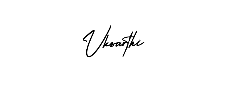 Also You can easily find your signature by using the search form. We will create Vksarthi name handwritten signature images for you free of cost using AmerikaSignatureDemo-Regular sign style. Vksarthi signature style 3 images and pictures png