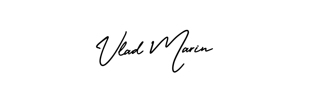 How to make Vlad Marin name signature. Use AmerikaSignatureDemo-Regular style for creating short signs online. This is the latest handwritten sign. Vlad Marin signature style 3 images and pictures png