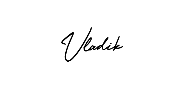 Create a beautiful signature design for name Vladik. With this signature (AmerikaSignatureDemo-Regular) fonts, you can make a handwritten signature for free. Vladik signature style 3 images and pictures png