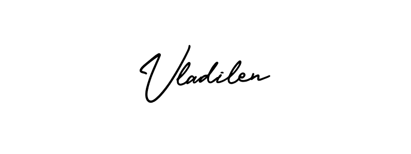 Make a beautiful signature design for name Vladilen. With this signature (AmerikaSignatureDemo-Regular) style, you can create a handwritten signature for free. Vladilen signature style 3 images and pictures png