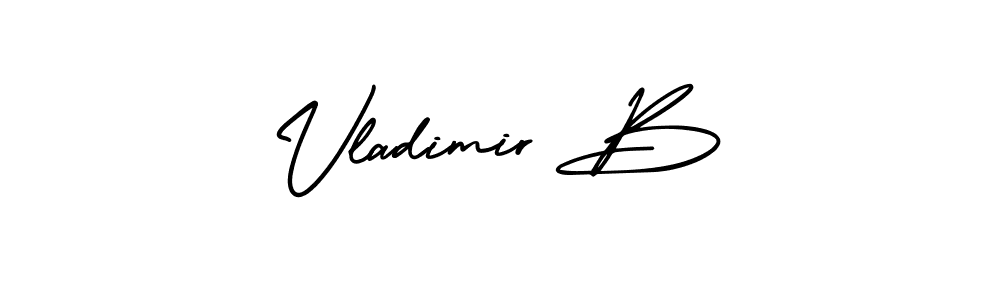 Make a beautiful signature design for name Vladimir B. With this signature (AmerikaSignatureDemo-Regular) style, you can create a handwritten signature for free. Vladimir B signature style 3 images and pictures png