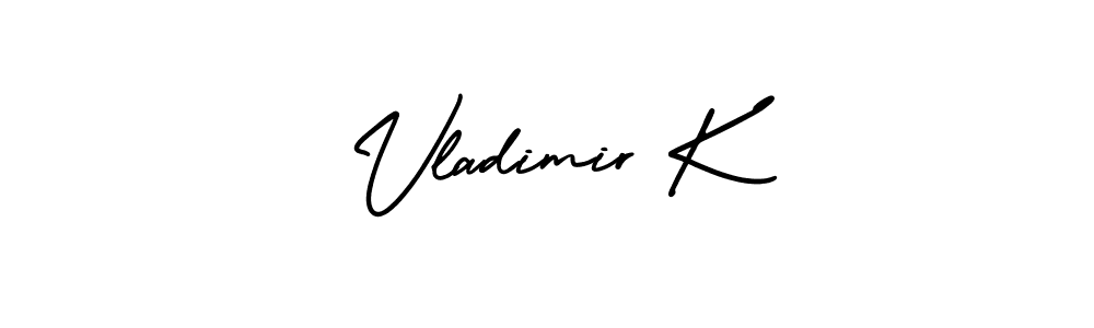 This is the best signature style for the Vladimir K name. Also you like these signature font (AmerikaSignatureDemo-Regular). Mix name signature. Vladimir K signature style 3 images and pictures png