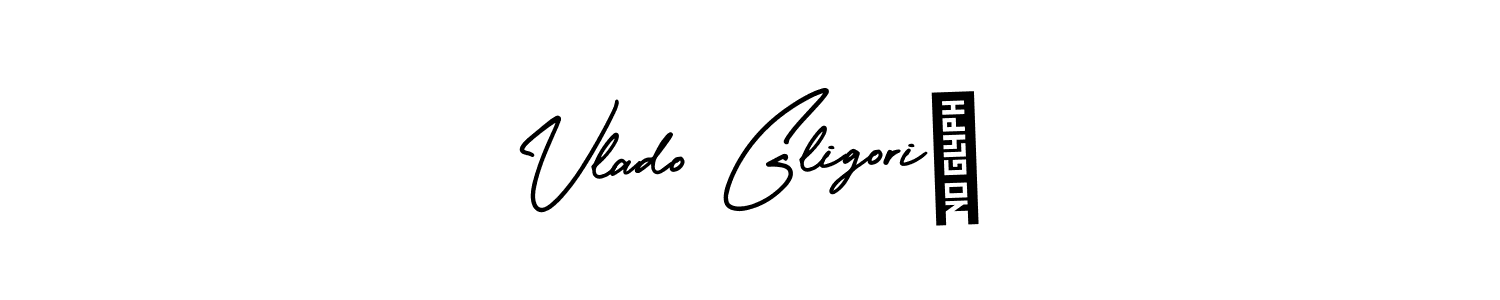 The best way (AmerikaSignatureDemo-Regular) to make a short signature is to pick only two or three words in your name. The name Vlado Gligorić include a total of six letters. For converting this name. Vlado Gligorić signature style 3 images and pictures png