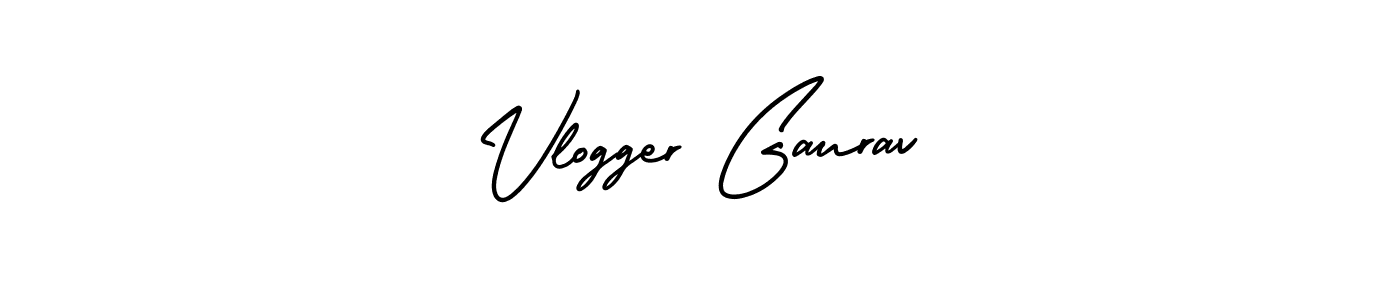 if you are searching for the best signature style for your name Vlogger Gaurav. so please give up your signature search. here we have designed multiple signature styles  using AmerikaSignatureDemo-Regular. Vlogger Gaurav signature style 3 images and pictures png