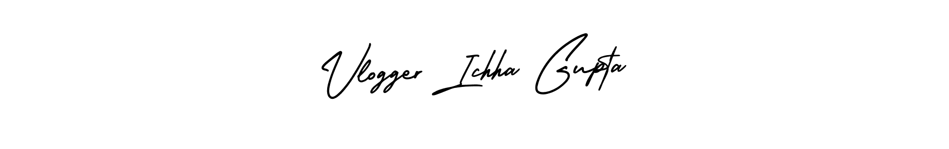 Also we have Vlogger Ichha Gupta name is the best signature style. Create professional handwritten signature collection using AmerikaSignatureDemo-Regular autograph style. Vlogger Ichha Gupta signature style 3 images and pictures png